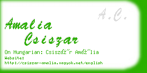 amalia csiszar business card